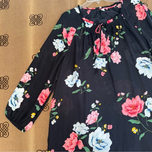 Old Navy NWT! V302842 Long Sleeve Versatile Dress In Black Floral Size XXL - Picture 4 of 16